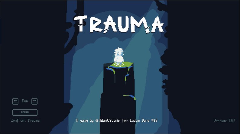 Made a #pixelart #indiegame this weekend for LD49. I'm super proud of it! #ludumdare uppon-hill.itch.io/trauma