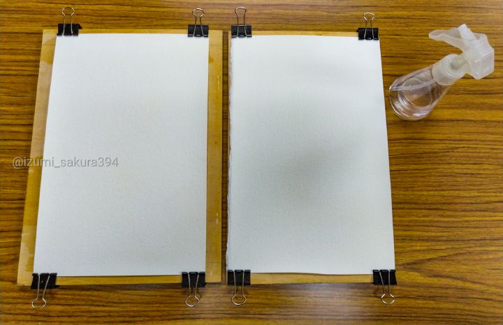 水張り大辞典 簡単な水張りの方法 水張りが面倒な人向けの方法も紹介 枯葉庭園 水彩読本