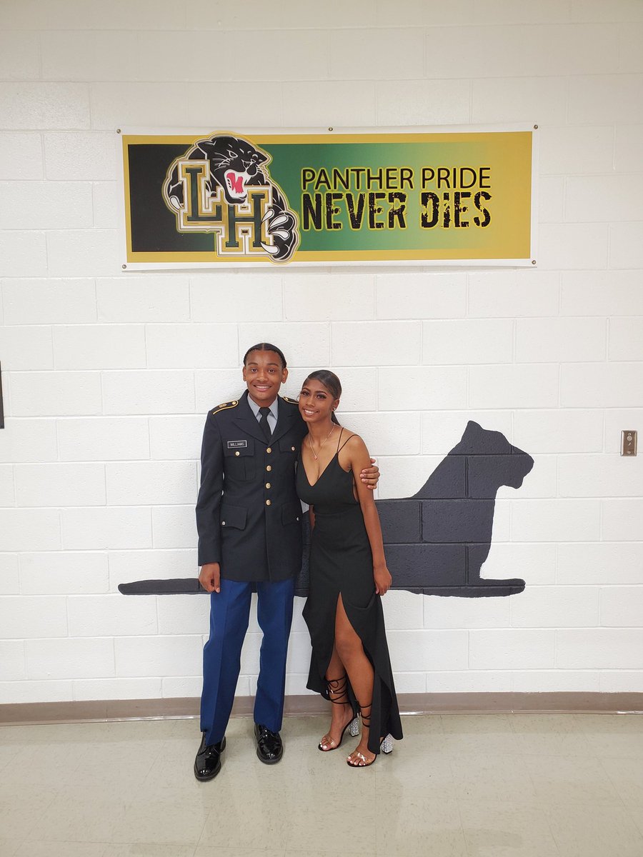 Crowning of Mr &amp; Miss JROTC, cadets Eric Williams and Tyliah Jenkins at this evening LHHS Homecoming Coronation Ceremony, SY 21-22. Congratulations to all winners and participants.