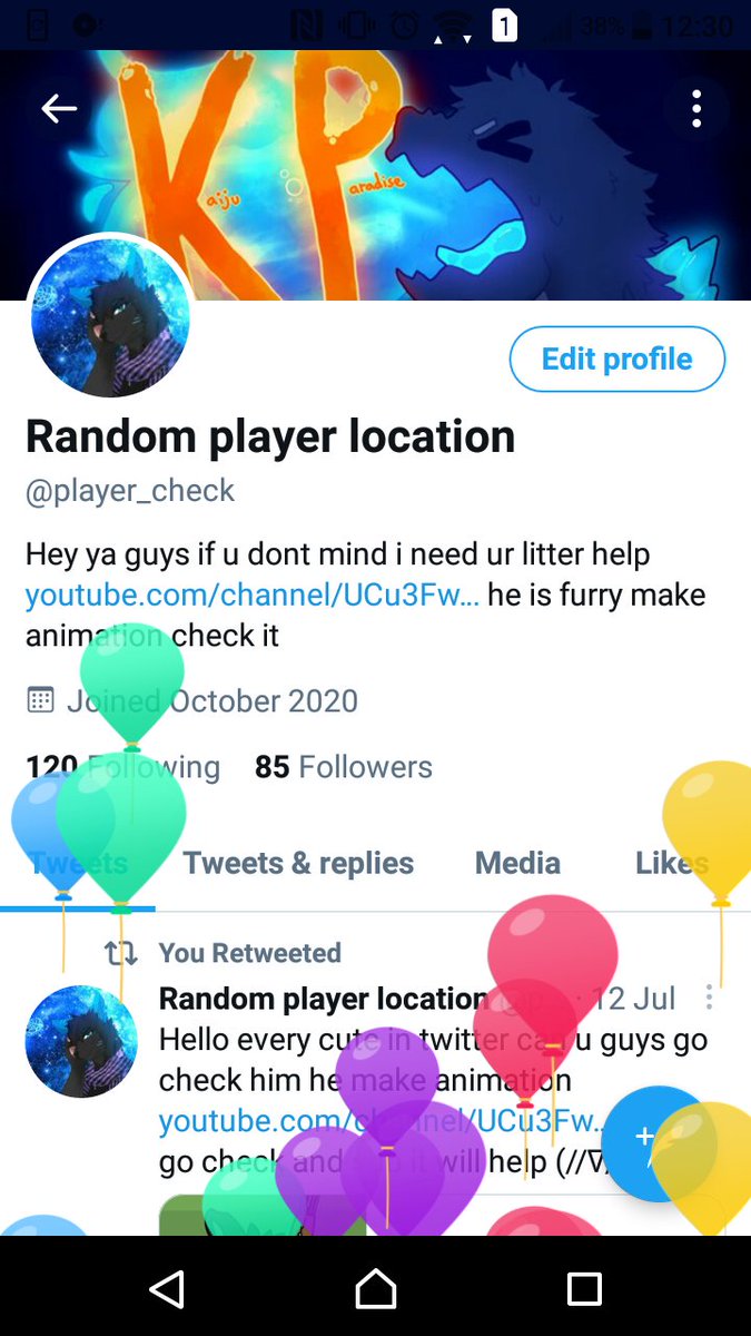 Random player location tweet media