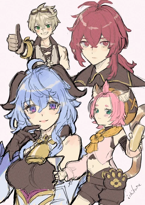 ディルック以外初めて描いた 
