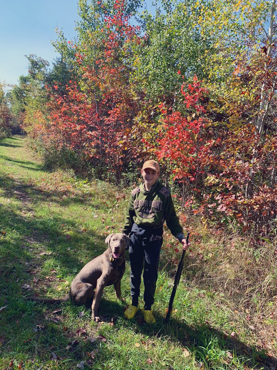 38rudy's tweet image. #blessed to spend some time in the woods grouse hunting with the boy and pup today! #MNFALL is the best.