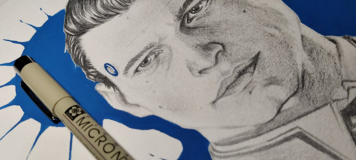 tyranusus's tweet photo. Who needs homework when you can just draw @BryanDechart ??! #ihopeidontfailmytestlol #DetroitBecomeHuman  #DechartGames #connorarmy https://t.co/XpxJc1uBQj