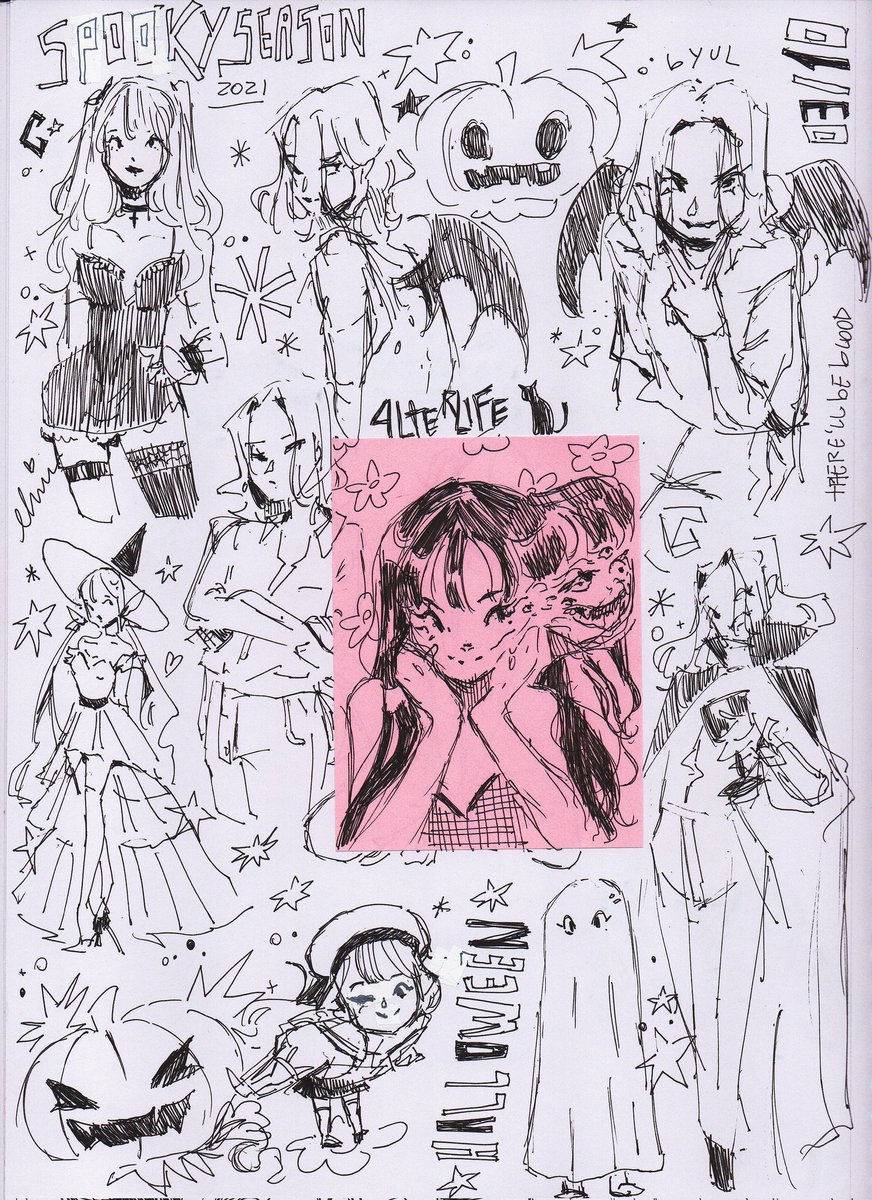 4lterlife's tweet photo. spooky season 👻 #sketchbook #4lterlife https://t.co/tCQZMqKyMZ