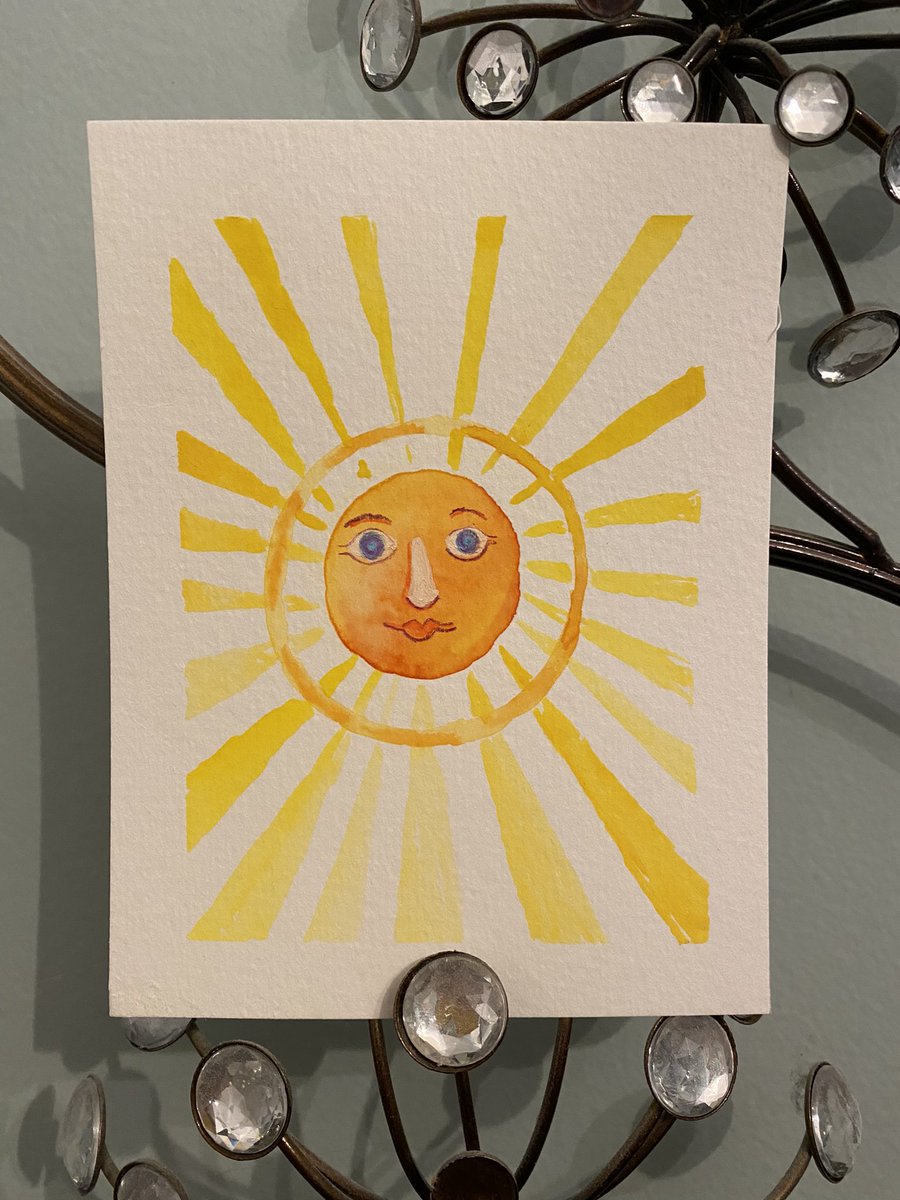 What does an elementary school art teacher do on the weekend? She paints <a href="/AmodioMatt/">Matt Amodio</a> as the sun, while passing time until Mondays’ Jeopardy episode.
