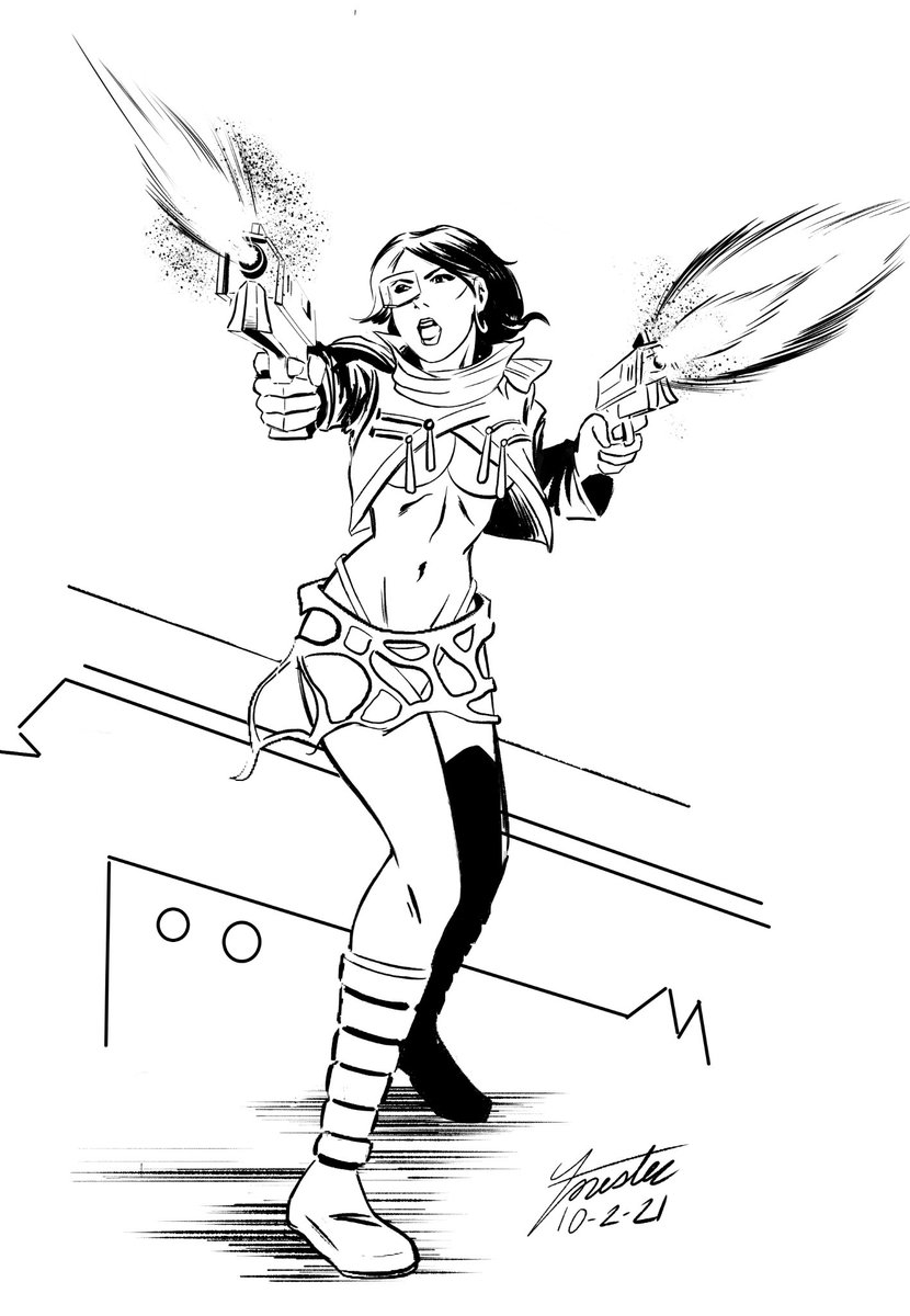 Dogsandsailors1's tweet photo. The Indie comics Babe-tober challenge by @NyobiComic continues.

October 2nd, Minnx Cyberpunk.  @cyberpunkforce https://t.co/Z8JDeIqCi9
