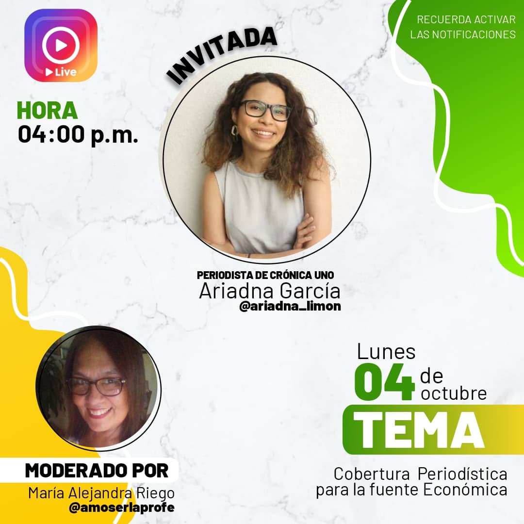 amoserlaprofe's tweet photo. Las noticias económicas, como cualquier fuente informativa, requieren reconocer a cuál acudir para datos que sustenten un informe, reporte anual, un indicador, una tendencia. 

De esto hablaremos este lunes 4 de  con la periodista de @CronicaUno Ariadna García, @Ariadnalimon https://t.co/VeNhuyt0G8