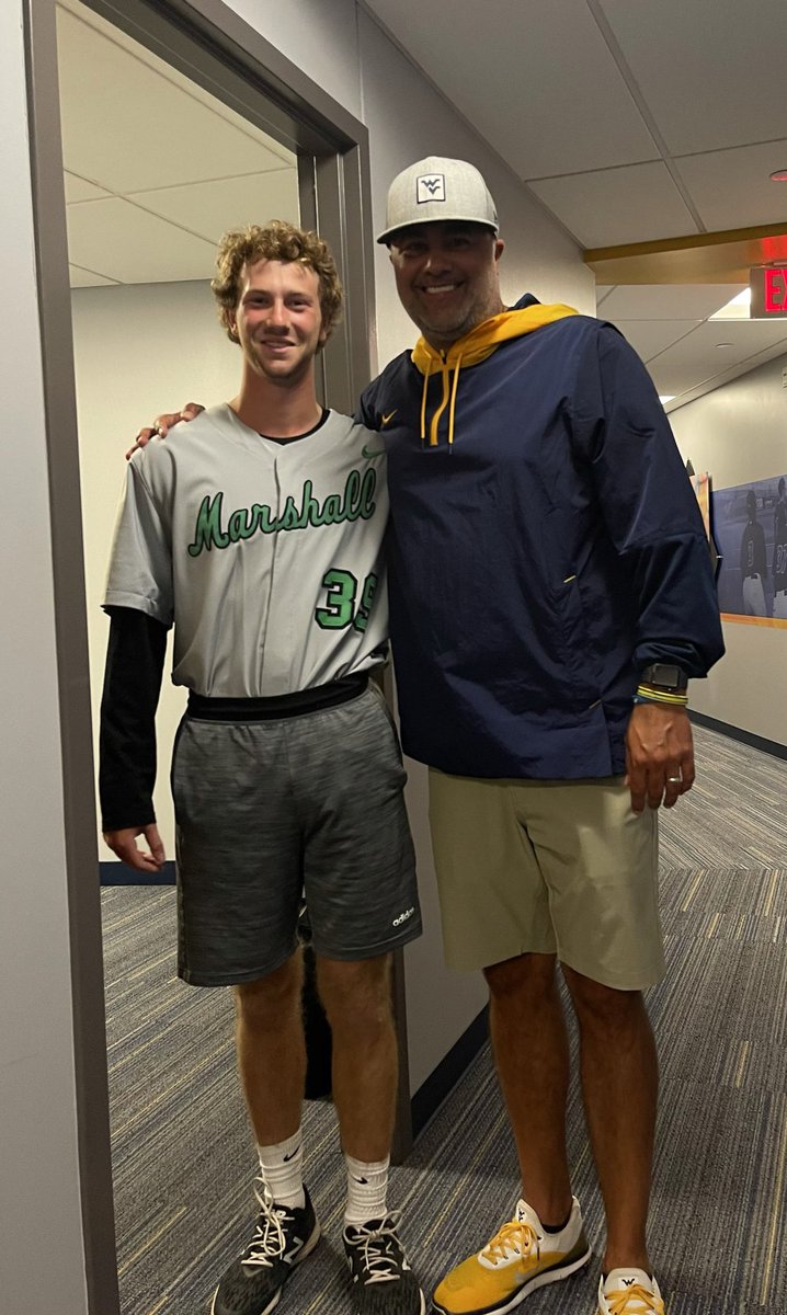 Great seeing former <a href="/GoLHSbaseball/">Linganore Baseball ⚾</a> and current Marshall pitcher Cam Rokisky on Friday night in Morgantown <a href="/CamRokisky/">Cam Rokisky</a>