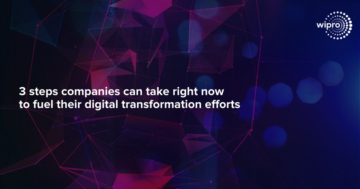 Wipro's tweet image. .@rajan_kohli1 shares 3 steps companies can take right now to fuel their own #DigitalTransformation efforts: bit.ly/3lLTzR7
#BusinessTransformation #OperatingModel #Innovation