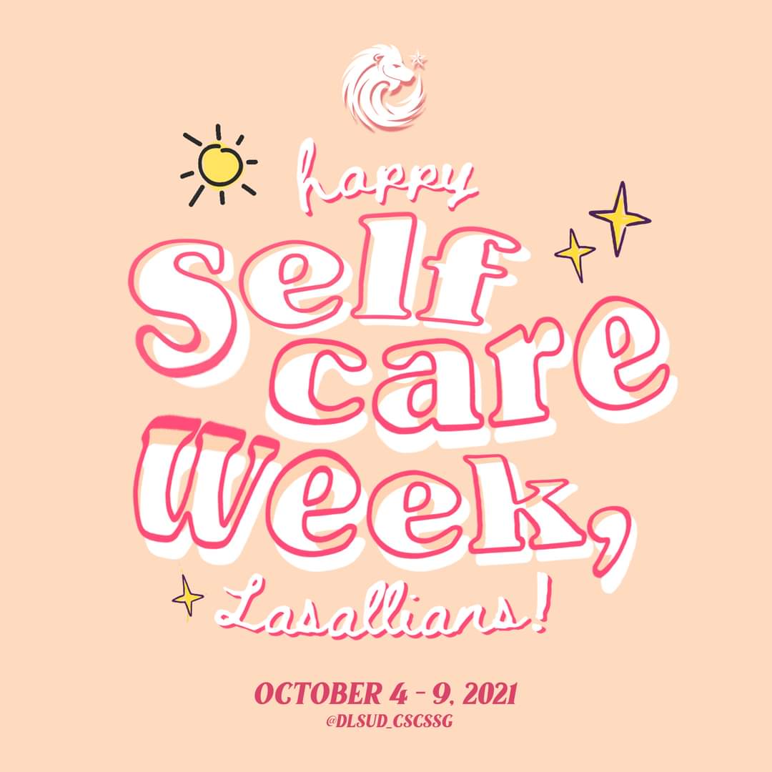 DLSUD_CSCSSG's tweet photo. The moment everyone has been waiting for! Its Self-Care week ACEs!
Now that time has come lets use this to take a quick break from all the academic works. Let us not waste any minute and do what we want. Finally sit back and relax!

Pub by: Lou and Raf
Caption by: Campaign https://t.co/zZRrbP6P4B