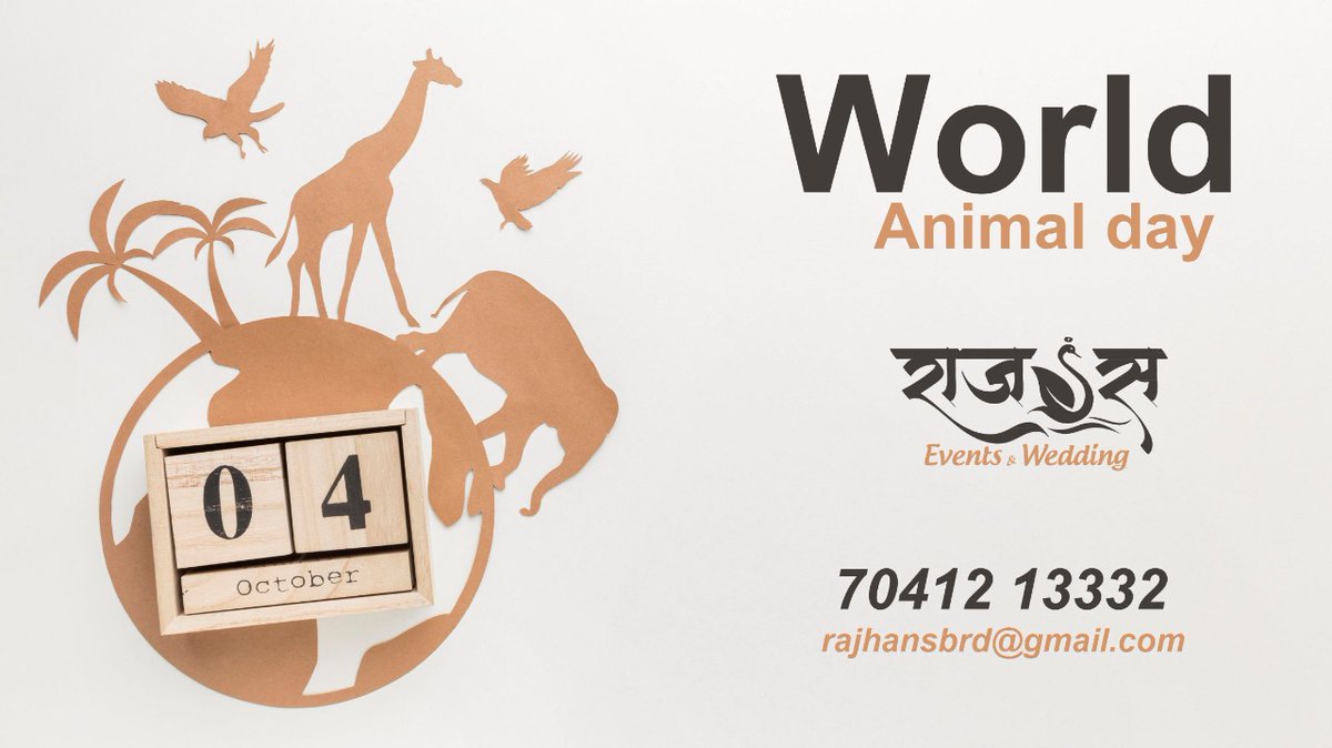 EventRajhans's tweet photo. #WorldAnimalDay 
@EventRajhans https://t.co/xspb8ZQTIi