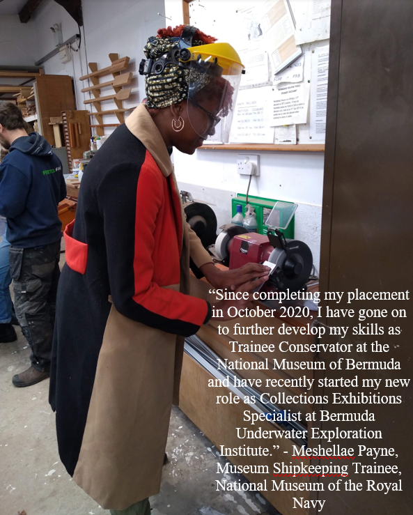 NatHistShips's tweet photo. 1/2 Since completing their traineeships, our trainees have gone on to begin their careers in the maritime heritage sector. Read below to hear what our #SHTP2 trainee Meshellae Payne has been up to since 2020. https://t.co/wEtwy1wsQm