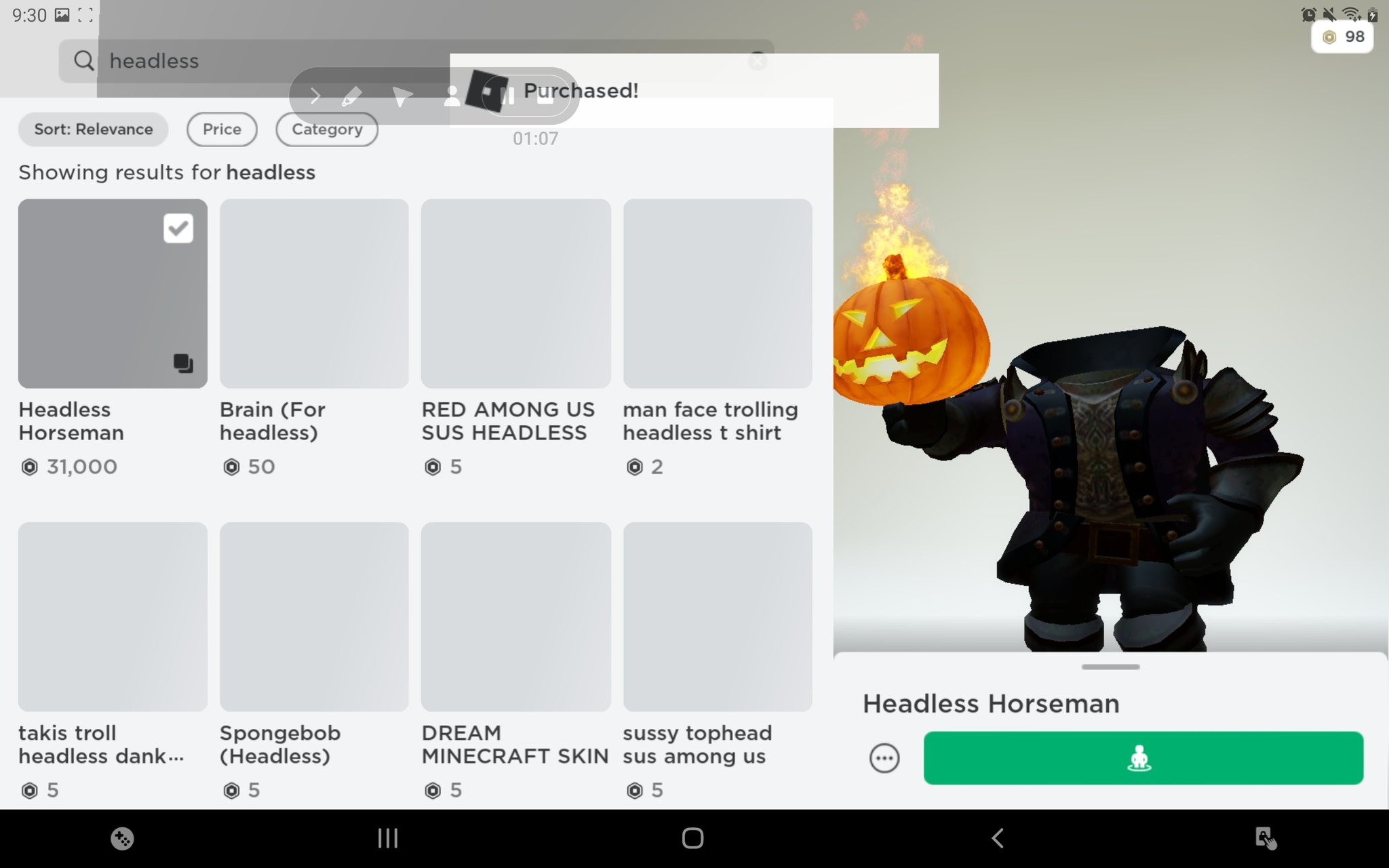 they bought roblox headless!!