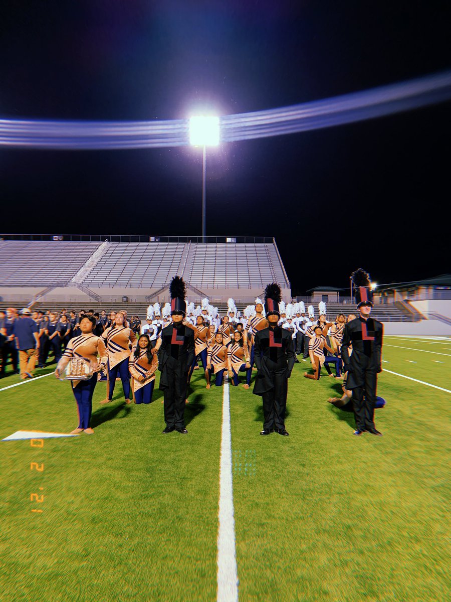 LewisvilleBand's tweet photo. Had an AWESOME weekend at the Denton DC Marching Contest! The LHS Band placed 3rd and were awarded Outstanding Color Guard and Visual in Prelims. 
Thank you to our hardworking students, staff, and volunteers that made this weekend possible! https://t.co/wADvCtPrLg