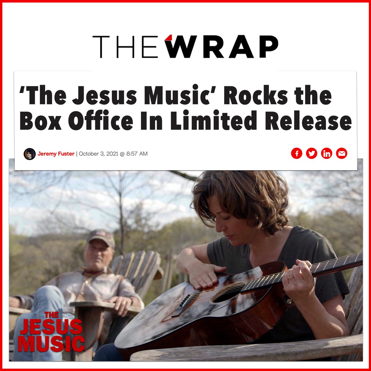 JesusMusicMovie's tweet photo. Thank you for making The Jesus Music an opening weekend success! Even Hollywood is taking note that this music and movement is here to stay. https://t.co/z4ViZ7N4UM