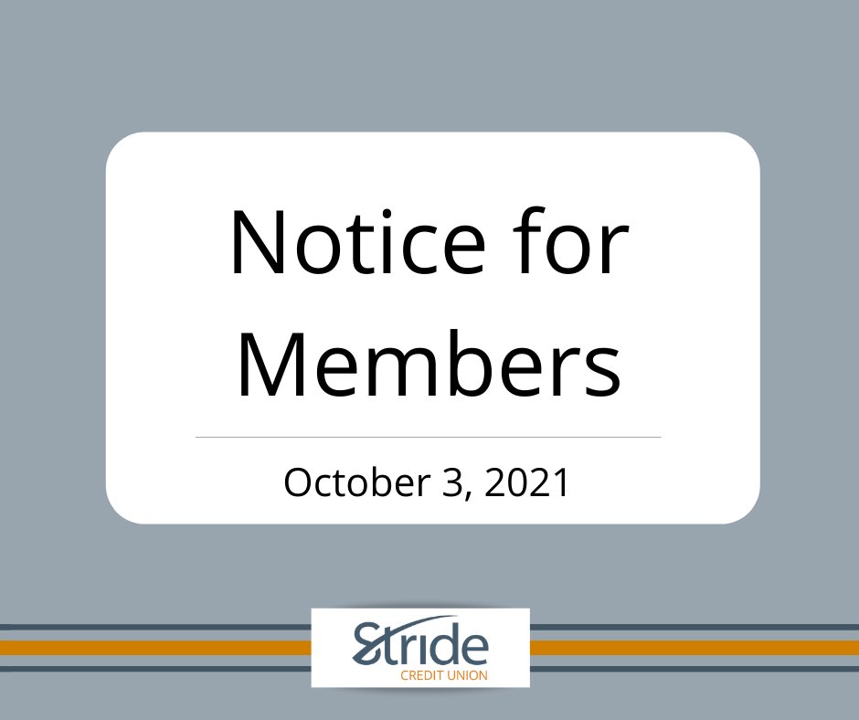 As Stride communicated on Friday, October 1st, we experienced a server issue on Thursday, September 30th. Please visit stridecu.ca for more information.
#StrideCU