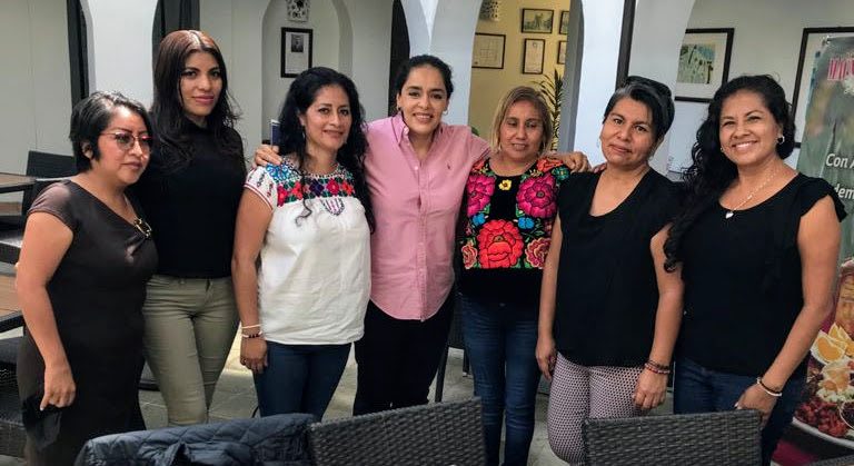 Me dio mucho gusto haber platicado con mujeres líderes en acción, coincidimos en iniciativas, tareas; mucho por hacer