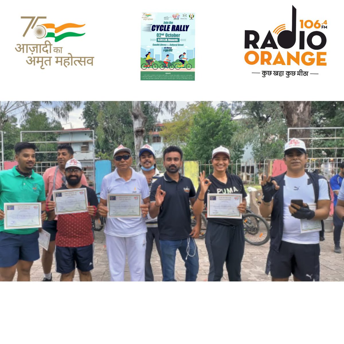 AshitaJuneja's tweet photo. Aazaadi ka amrit mahotsav.. An amazing event by @smart_jabalpur on gandi jayanti covered by @radioorangefm @jmcjabalpur https://t.co/xZBt0J5MX4