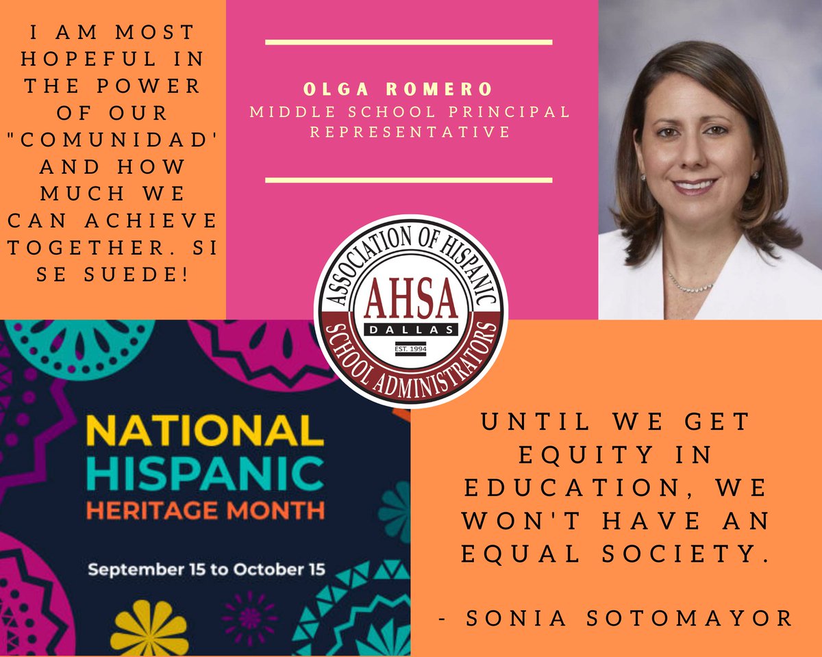 ahsadallas's tweet photo. Today we celebrate a fierce Boricua who knows no barriers when it comes to imagination and innovation. With 10 years in education there is definitely more coming our way. Get ready! #LatinasLead #RepresentationMatters @Olga007 @N_Bernardino @LauraRubioGarza @HybridPrep https://t.co/0HemRXgX1z