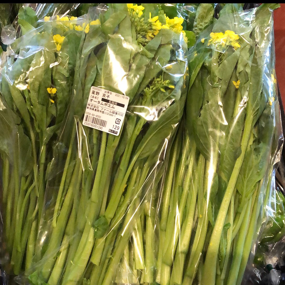 越後川口あぐりの里 オータムポエムが出始めてまーす なんとなく名前もかわいいですねーー 別名アスパラ菜 さっと茹でてお浸しにしたり 炒めたり手軽に調理できるからオススメです オータムポエム 別名 アスパラ菜 道の駅越後川口あぐり