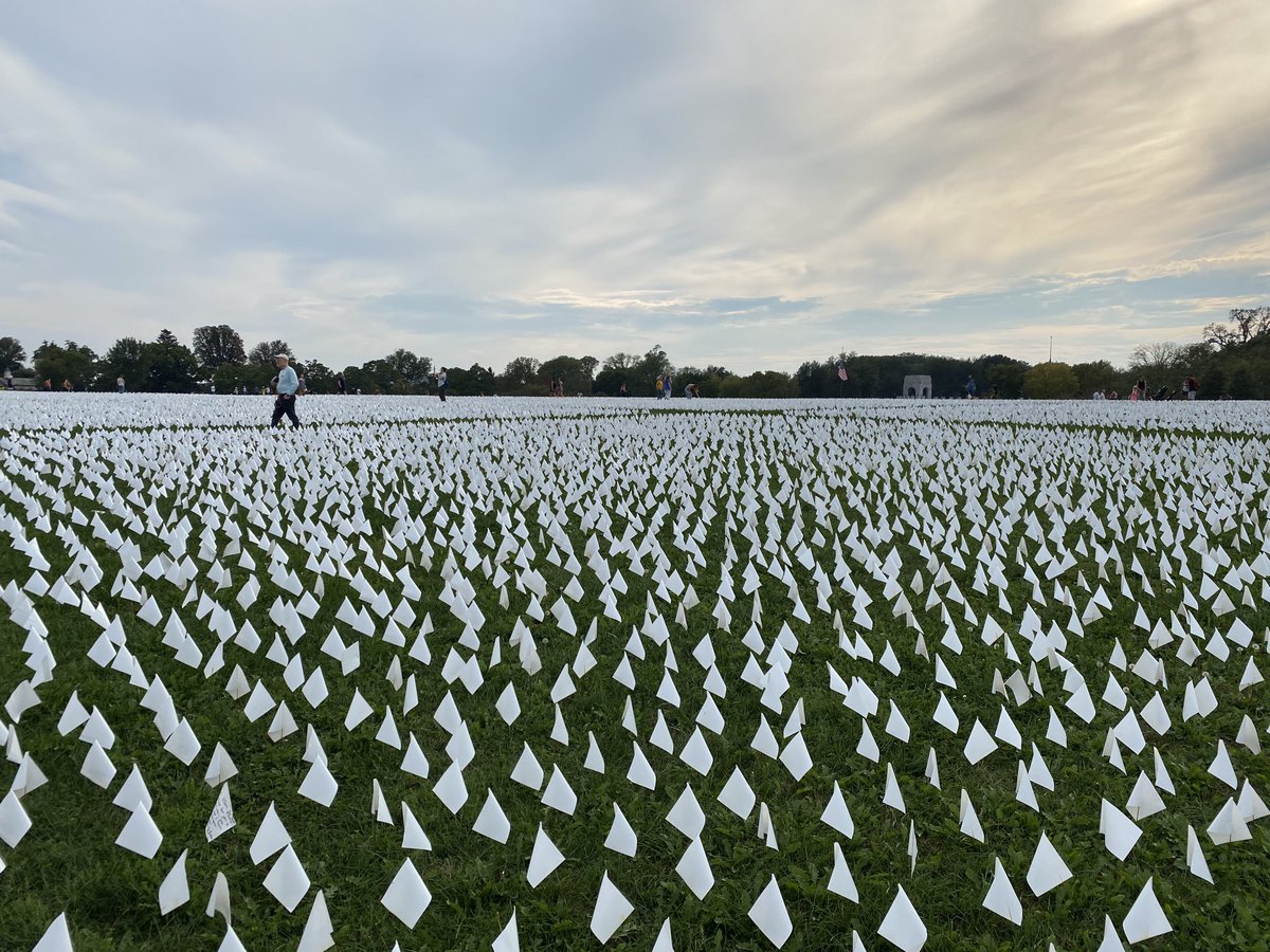 Honoring and remembering more than 700,000 lives lost. So powerful. #getvaccinated