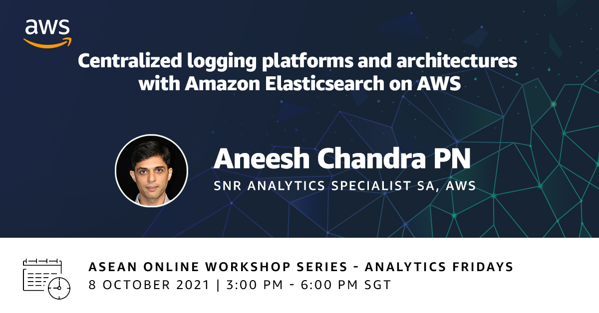 AWSCloudSEAsia's tweet photo. Our ASEAN Analytics Friday technical session this week is for those who love #data! Join the hands-on workshop where we will build a real-time dashboard &amp; performing search queries on log data. #analytics #cloudcomptuing
https://t.co/u7FJz9doOT https://t.co/hYWh4iE8on