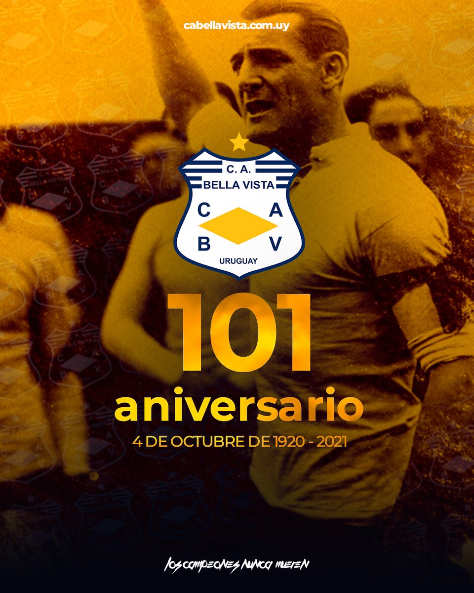 ¡Hoy Bella Vista cumple 101 años! 🎊🎉

Nuestro más fuerte abrazo a todos los papales de todas partes, a los que están y nuestro recuerdo a los que celebran junto a José #Nasazzi y Leandro #Andrade desde lo más alto. 

🌟Más de un siglo de vida y una estrella que nos hace únicos.