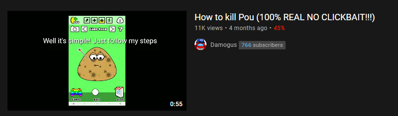 How to KILL Pou😵😵 (NO CLICKBAIT!) WORKS 100% : r/okbuddyretard