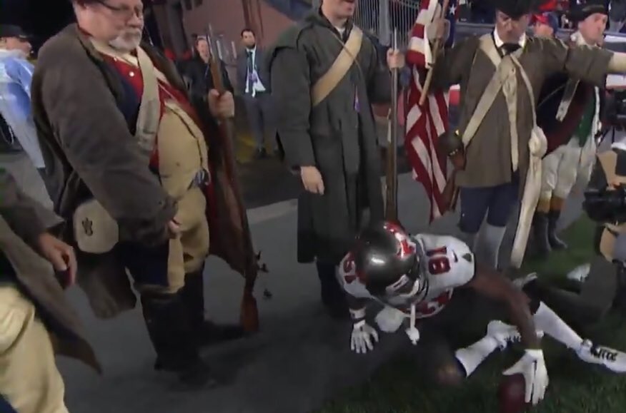 AB went so hard on that third down he dove all the way back to 1776