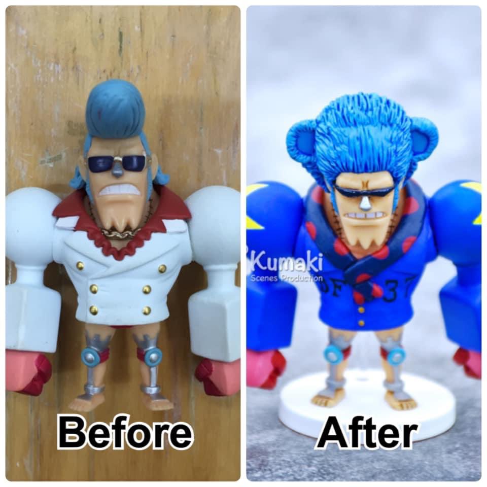 Kumakionepiece 製作委托中 Wcf フランキー パンクハザード島造型 改造塗装済完成品 Franky 鉄人フランキー Generalfranky Punkhazard パンクハザード島 ワンピース Onepiece Repaint リペイント Figure フィギュア 筆塗り フィギュア愛でる