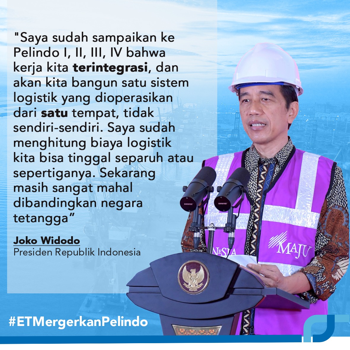 koransubuh's tweet photo. Menteri BUMN @erickthohir menyebut Presiden @jokowi sudah menandatangani aturan mengenai pembentukan holding PT Pelabuhan Indonesia (Persero) atau Pelindo 
#ErickThohirSatukanPelindo
#BUMNUntukIndonesia https://t.co/2IWocbUGO1