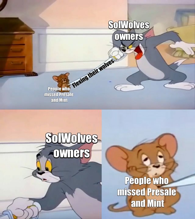 psychicpastry's tweet photo. Feel bad for people who haven't discovered @SolWolvesNFT yet. It's not impossible for this thing to happen if many people missed the chance to get themself these Wolves๐บ.
#SolWolves #Solana #SolanaNFT #SolanaNFTs #SolanaSummer https://t.co/11cUsj1Jrc
