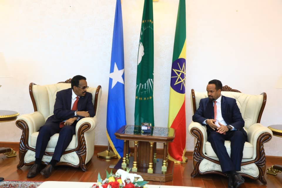 The Ministry of Foreign Affairs of #Ethiopia 🇪🇹 (@mfaethiopia) on Twitter photo President of #Somalia, H.E. <a href="/M_Farmaajo/">Mohamed Farmaajo</a> arrived in Addis Ababa to take part in the inauguration ceremony for the formation of new #Ethiopia|n gov’t. Minister of Finance, H.E. Ahmed Shide & high-level gov’t officials welcomed the President upon his arrival at Bole Int Airport. President of #Somalia, H.E. <a href="/M_Farmaajo/">Mohamed Farmaajo</a> arrived in Addis Ababa to take part in the inauguration ceremony for the formation of new #Ethiopia|n gov’t. Minister of Finance, H.E. Ahmed Shide & high-level gov’t officials welcomed the President upon his arrival at Bole Int Airport.