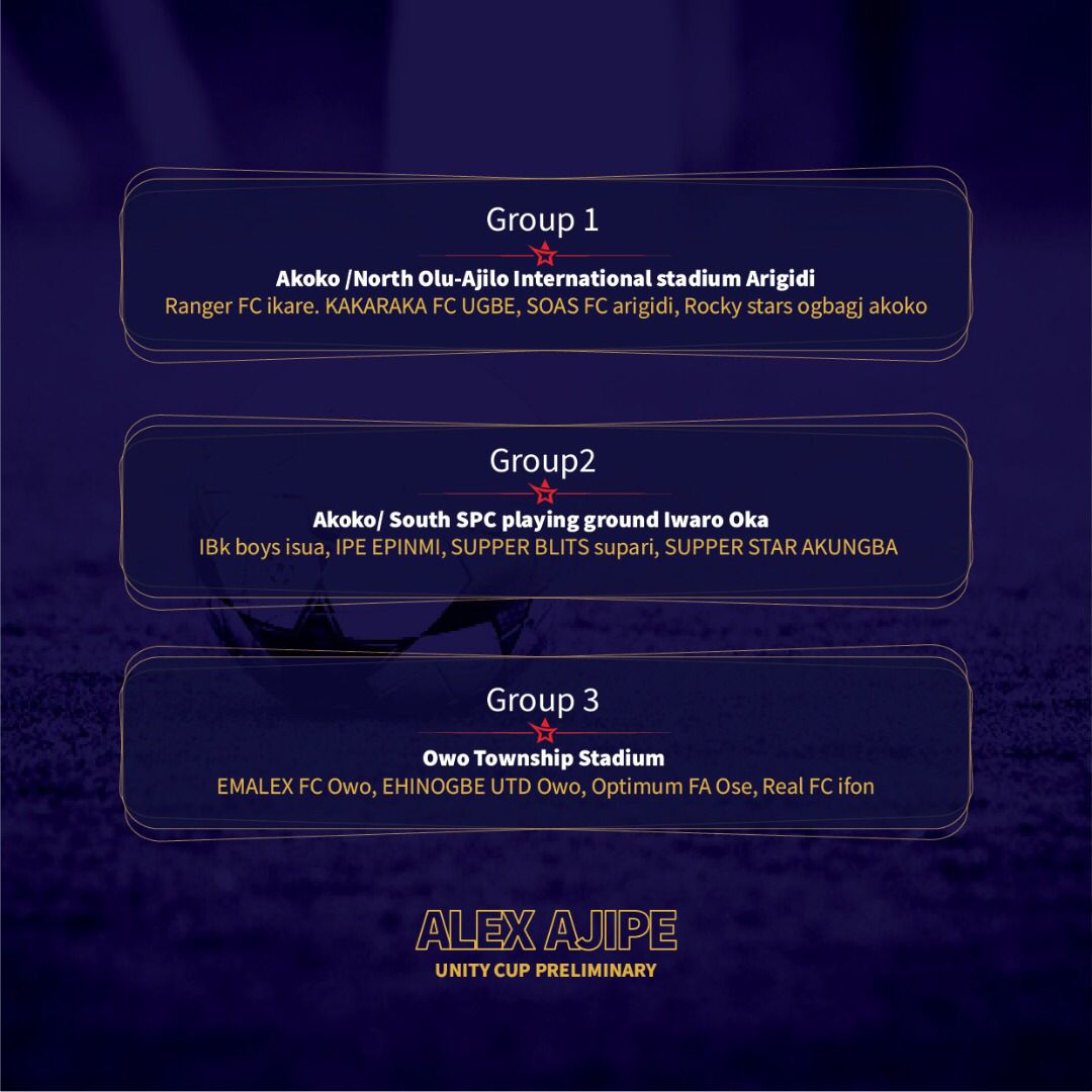 Funmiscute's tweet photo. The much anticipated #AlexAjipeUnityCup is here. See pictures below to for time and stadium close to you. Your support is needed. https://t.co/YwhQBKqGc9