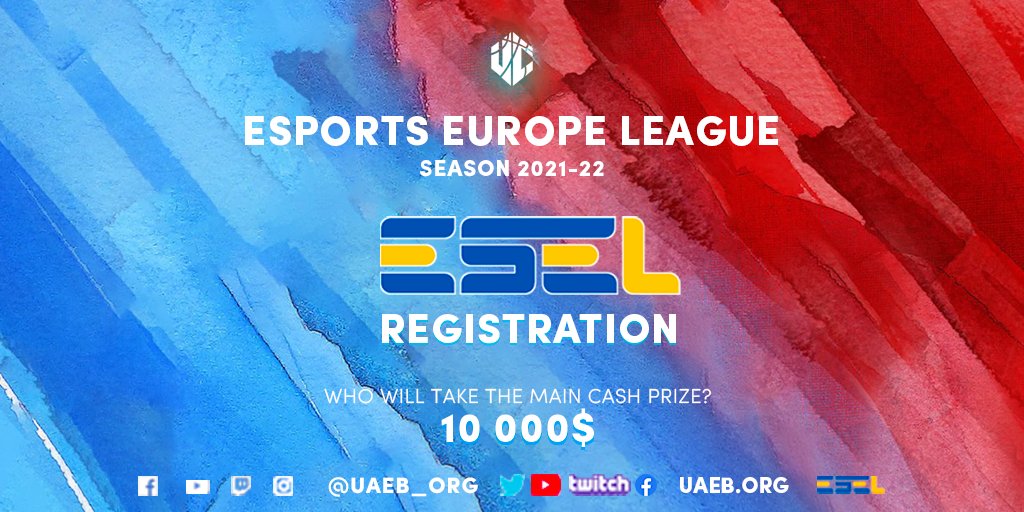 REGISTRATION IS OPEN! 🔥 

- 30 European teams; 
- 10 000$ Prize fund; 
- 43 games for every teams; 
- Regular season – 7 months; 
- 16 teams will advance to the playoffs; 

Rules- uaeb.org/rules-season-2… 
Registration - uaeb.org/registration-s… 
Discord - discord.gg/FjGPAYFhz5