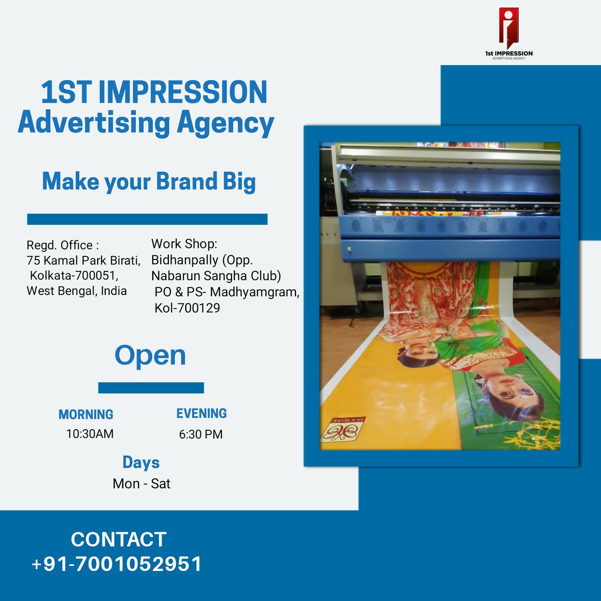 1stImpressionad's tweet image. Make Your Brand Big
With 1STIMPRESSION Advertising Agency.
#1STIMPRESSION