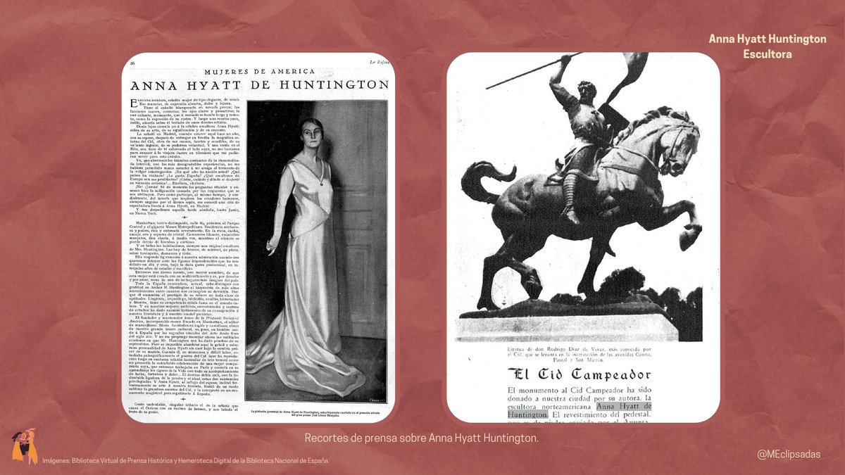 MEclipsadas's tweet photo. 📰La prensa española se hizo eco de sus logros. De hecho, se le llegó a conceder el título de 'Hija Adoptiva' de las ciudades de Sevilla y Valencia.

#MujeresEclipsadas #AnnaHyattHuntington https://t.co/ChUzfa7JFG