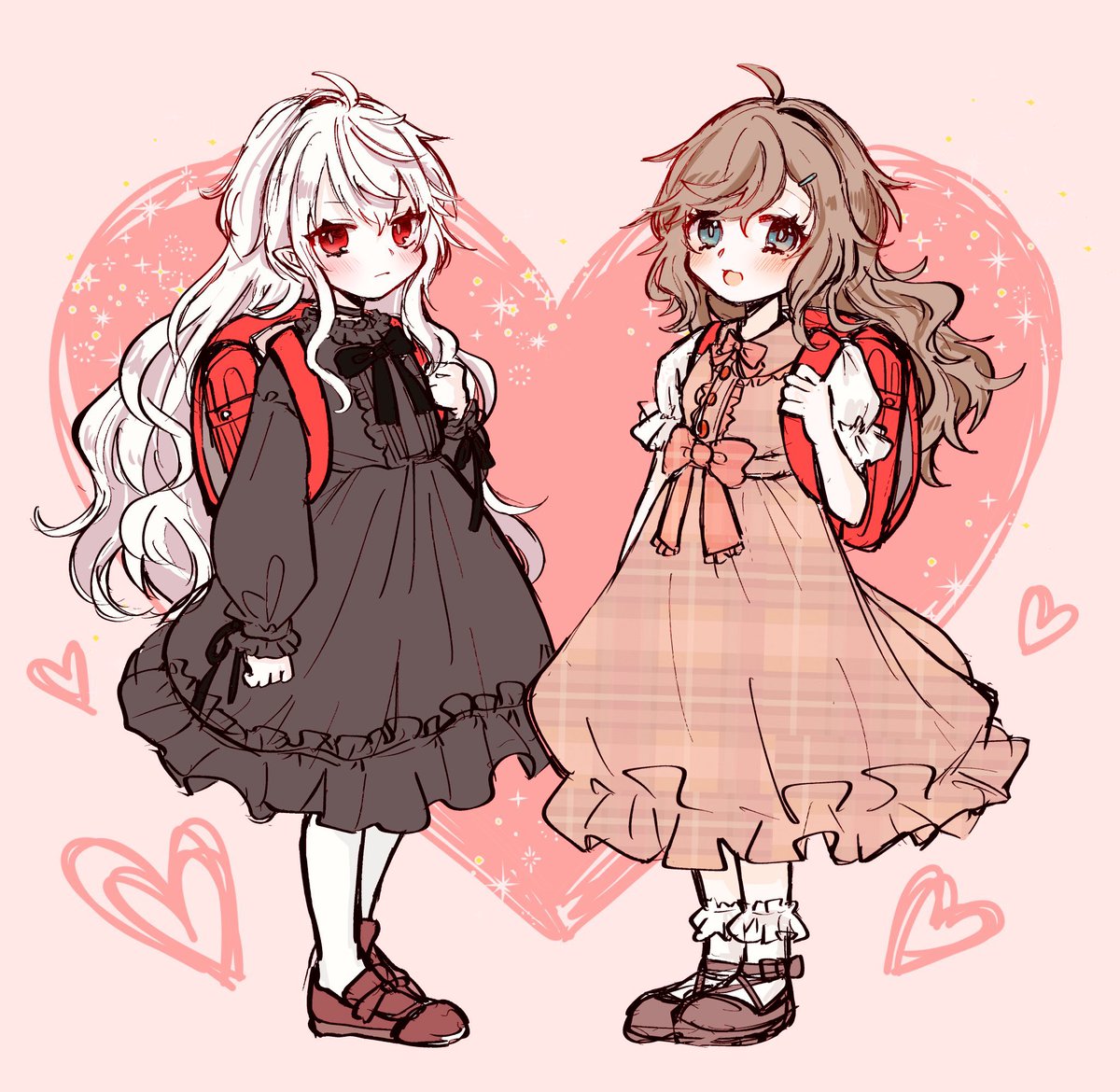 葛葉(にじさんじゲーマーズ) 「昔描いたサーニャと叶子 」|ぴぴぴ🍧の