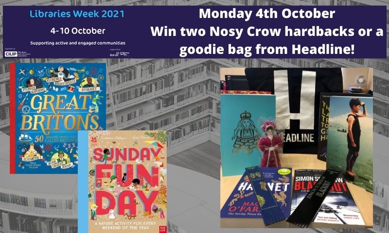 Today we are giving away these two amazing hardbacks from @NosyCrow and a lovely goodie bag from @headlinepg. Log in to the A&H website before 4pm for your chance to win! #librariesweek2021