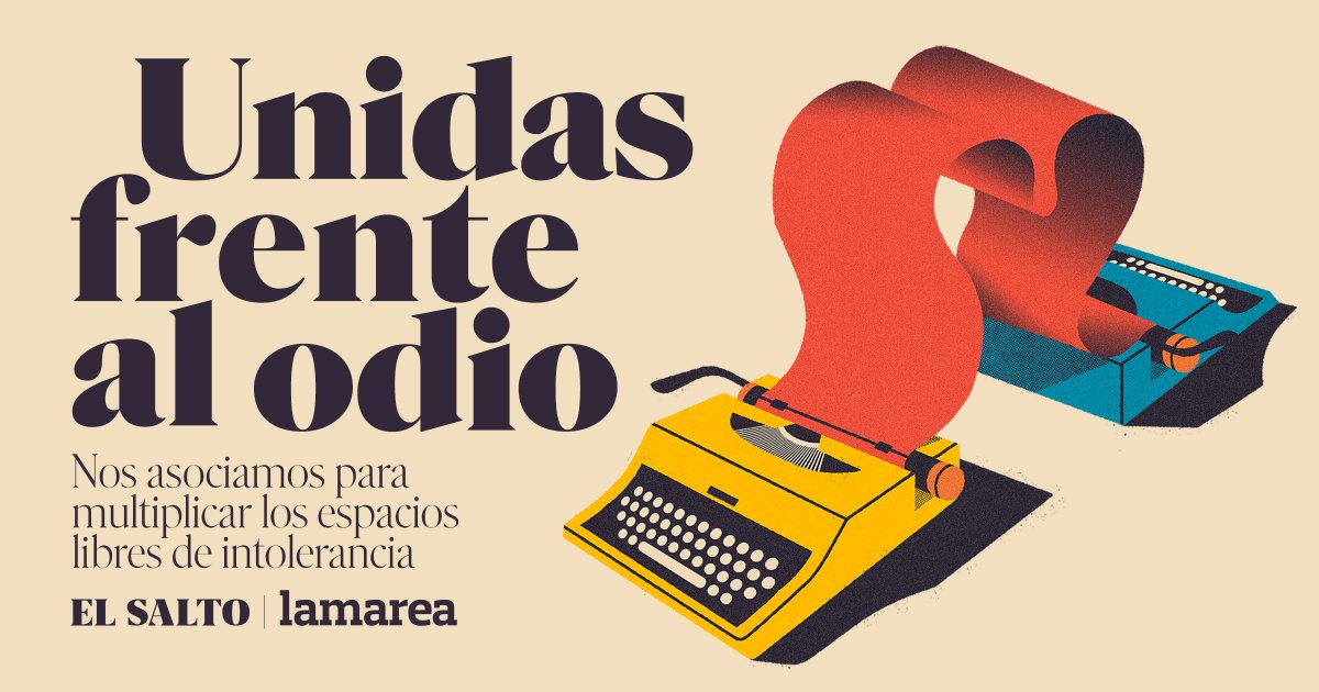 ElSaltoDiario's tweet photo. 🤝UNIDAS FRENTE AL ODIO 🤝

Hemos escuchado vuestras peticiones y hemos tomado una decisión: Es un placer anunciar una alianza de @lamarea_com con El Salto. Te lo explicamos aquí: 
https://t.co/9OT0gjRxqj
#Unidasfrentealodio #LaMareayElSalto
Ilustración Daniel Diosdado https://t.co/5hZP8LUj7F