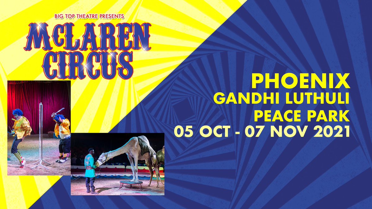 mclarenscircus's tweet photo. Don't miss @mclarenscircus Amazing 2021 Show in #DurbanNorth at #Phoenix until 7 November
#kznNorthCoast #Balito #Bluff #DolphinCoast #Eastbury #Glenashley #Glenwood #LaLucia #LaMercy #Musgrave #Redhill #Umdloti #Umhlanga #Westville
Visit #SouthAfrica's Favorite Travel Showπͺπ€‘π© https://t.co/aP6CcOwgYD