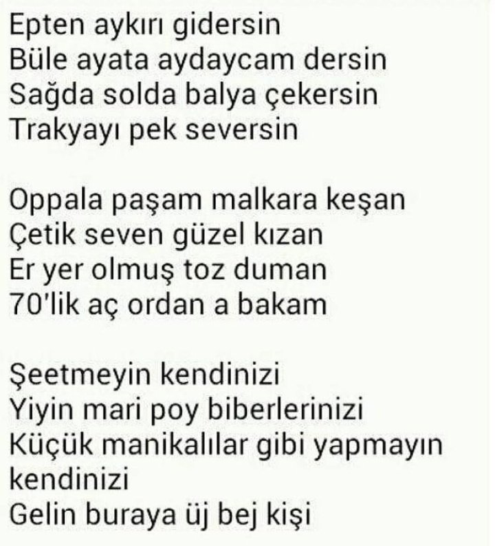 Ee nabalım beyaaa biz edirneliler anca bülee şiir yazabilüüzz basmiyüü kafaa 🤪😂😂😂😂😂
<a href="/Barclays_AA/">Barclay's</a>