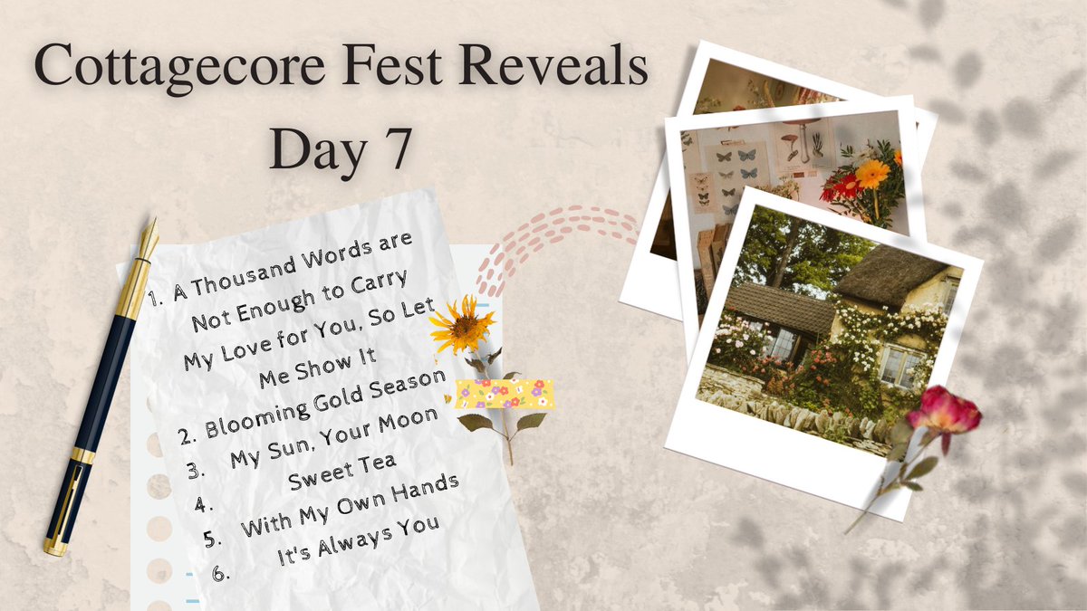 cottageficfest's tweet photo. 🌤️🌿🌼Reveals Day 7🌼🌿🌤️ https://t.co/MqcGVk5bTk