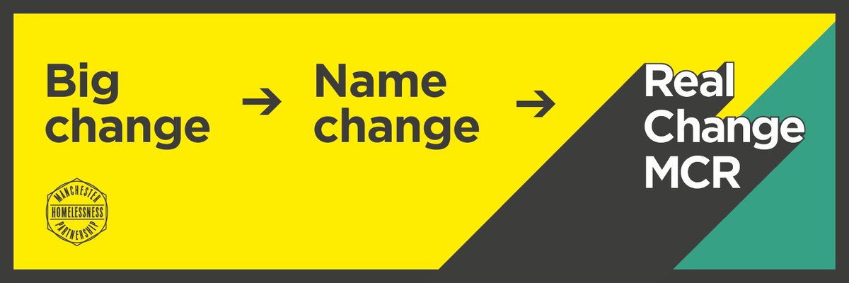 JameseCharnock's tweet photo. It's a big day for @RealChangeMANC! We've got a new name - but our remit to help people who have experienced homelessness in Manchester is still the same.

Please help me tell people about our change of name by RT'ing this &amp; visiting https://t.co/P7rM92fTMC to find out more. xx https://t.co/njDuXkysNo