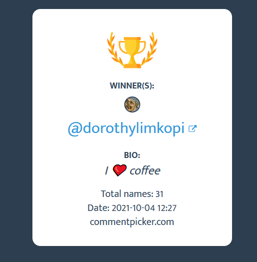 VeiledLiquidity's tweet photo. congratulations @dorothylimkopi 🥳🥳🥳
 
pls dm me your receiving address so i can send you your rock! 

@cardanoRock2021 

https://t.co/KW3sPSUbCh https://t.co/ZamHtv7UG0