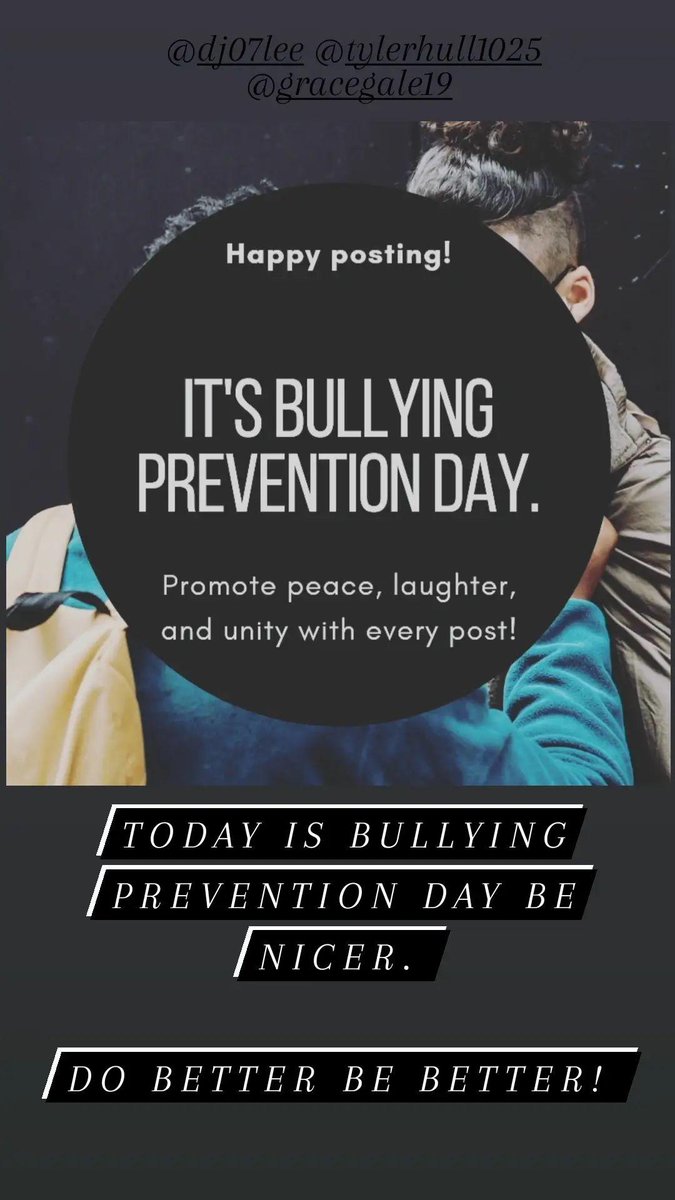 Today is bullying prevention day. do better be better! 
#bullyingawareness #bullyingprevention #benice #dobetter #dobetterbebetter #antibullying #businessowner #promotions #promo #socialmediamarketing #socialmediamanager #socialanxiety