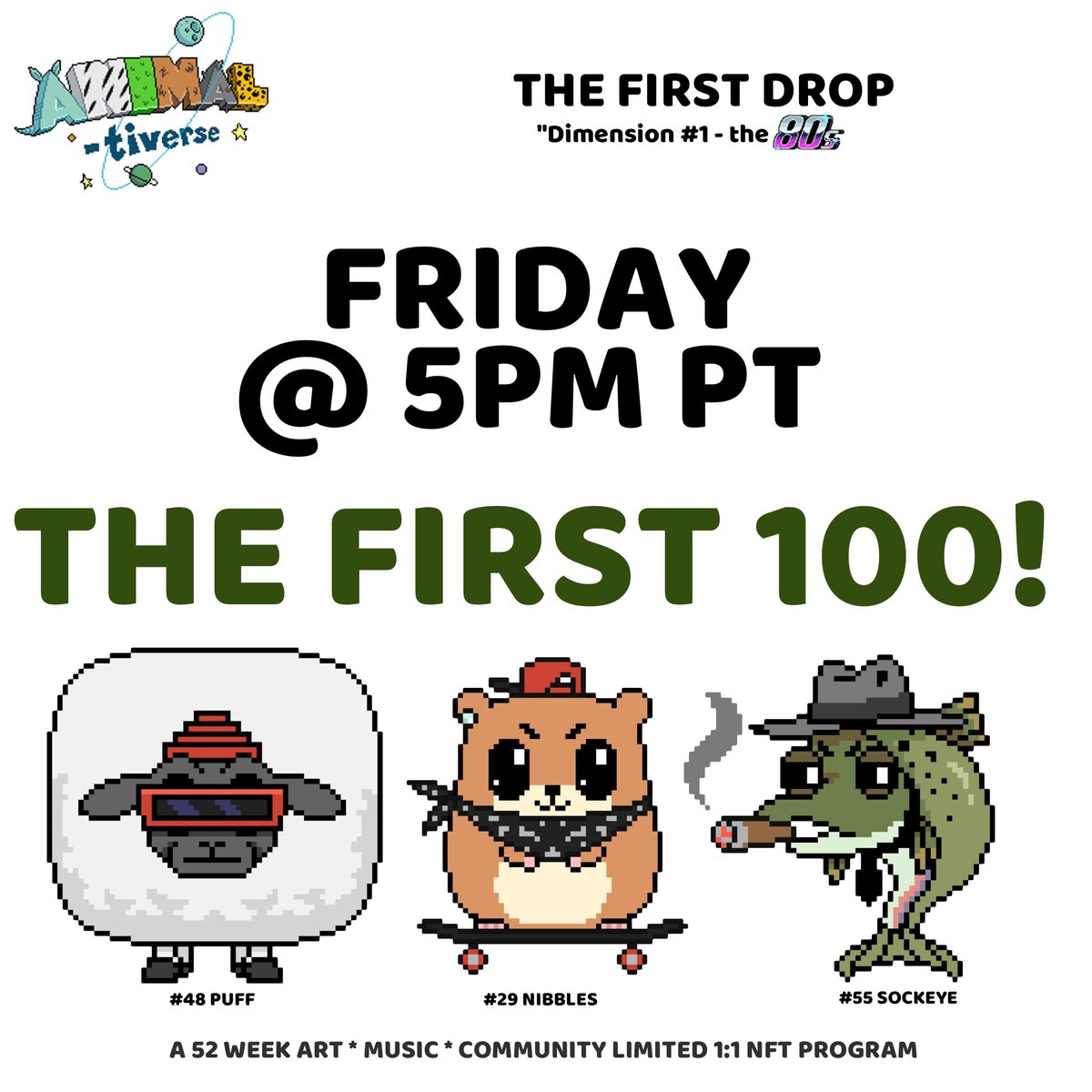 The FIRST DROP is Friday @ 5PM.  100.  1:1!
Only at <a href="/The_HUSL/">TheHUSL</a> 
Story by <a href="/SPIFFTvFilms/">SPIFF TV</a>.  Music by <a href="/ForeignTeck/">Foreign Teck</a>.