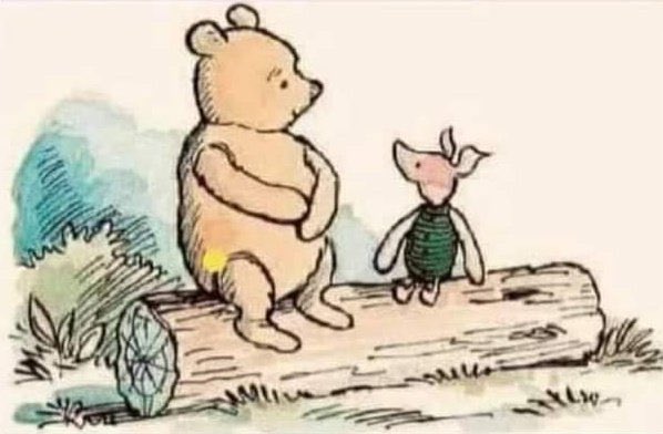 abrenesu_'s tweet photo. “¿Cuándo es el próximo feriado?” preguntó Pooh 

“Diciembre” respondió Piglet

“Qué chopicha” exclamó Pooh https://t.co/QmhKcB5i0B