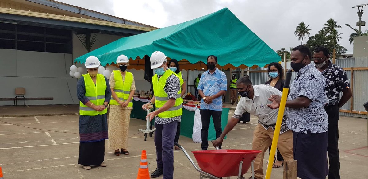 AusHCFJ's tweet photo. COVID-19 has hit us all hard, particularly women. I was pleased to join #Markets4Change partners yesterday to mark the beginning of construction for a new womenβs accommodation centre at Nausori Market to give rural women a safe place to rest while supporting their livelihoods. https://t.co/Ihut2EM2Ha