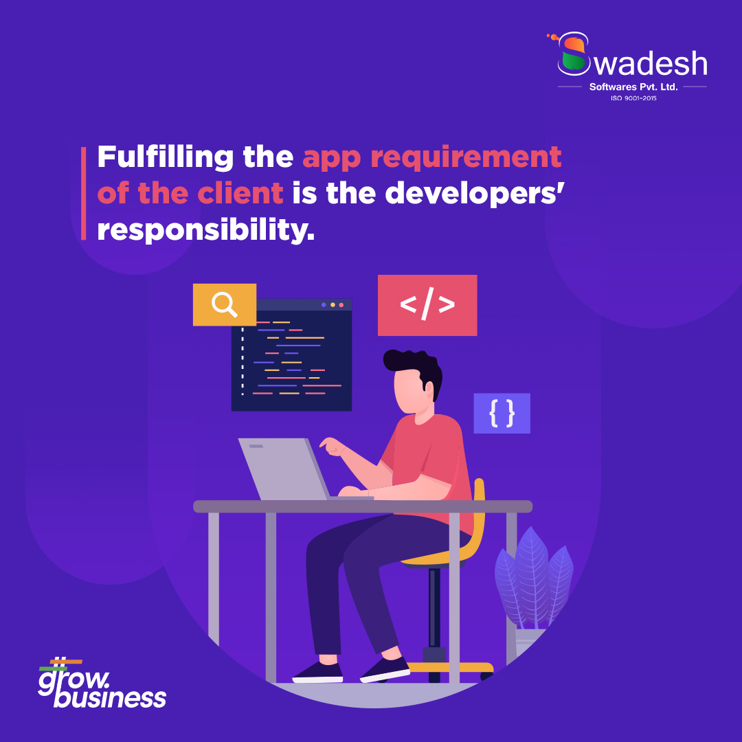 SwadeshProjects's tweet image. When the client comes to an #appdevelopmentcompany, they talk about their requirements. Our developers take those requirements as their responsibility and build the app as per the requirements. 
#SwadeshSoftwares #customizedITsolutions #softwaredevelopment #websitedevelopment